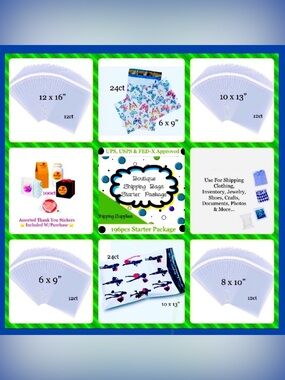 Boutique Shipping Cello~Poly Bag’s Bundle 196pc starter package⭐️100~Stickers 🆕